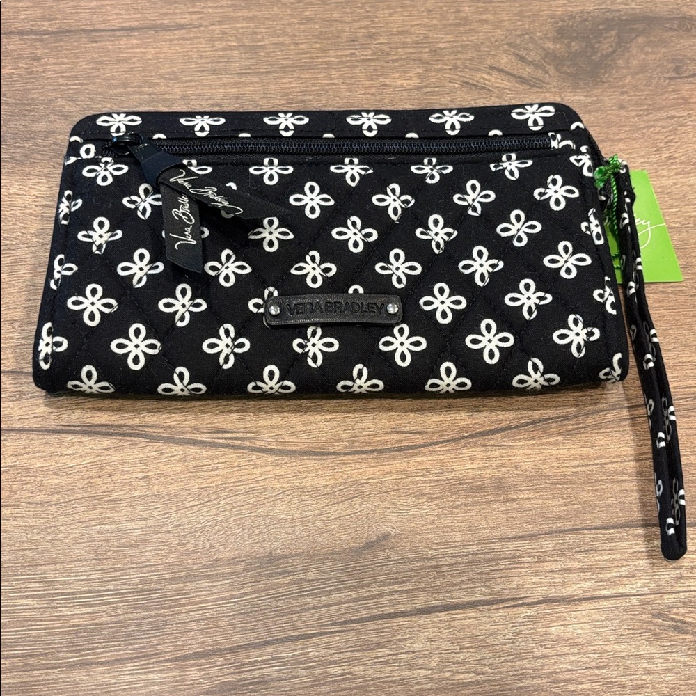 Vera Bradley Black and White Wristlet Wallet